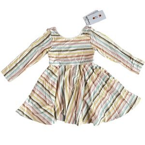 NWT Omi Jo Long Sleeve Striped Dress Size 3